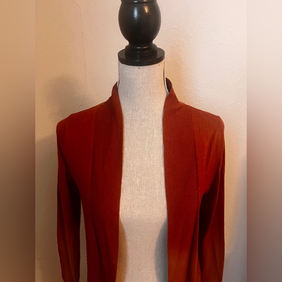 Mossimo Cardigan Rust Orange Size Small - Picture 2 of 9